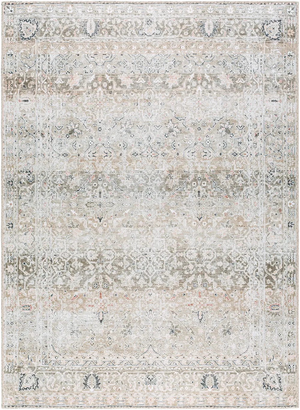 Rainier Our Pnw Home X Livabliss Machine Washable Oriental Boho Brown Rug - Image 7