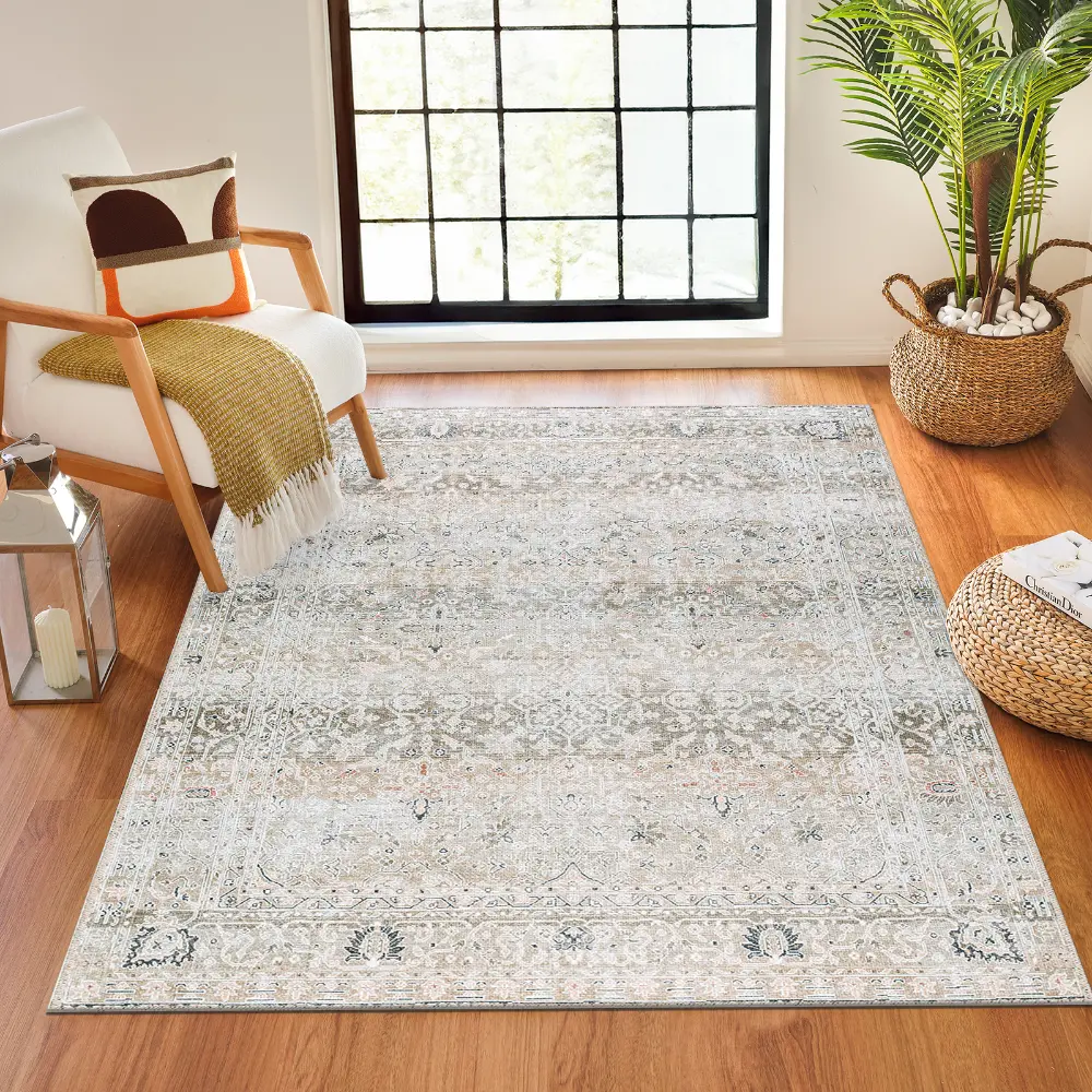 Rainier Our Pnw Home X Livabliss Machine Washable Oriental Boho Brown Rug - Image 9