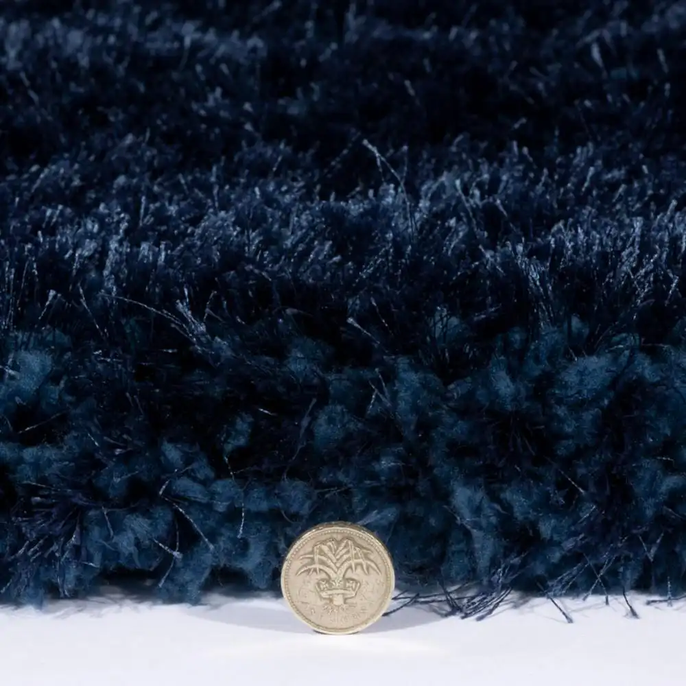 Sophia Shaggy Navy Rug - Image 3
