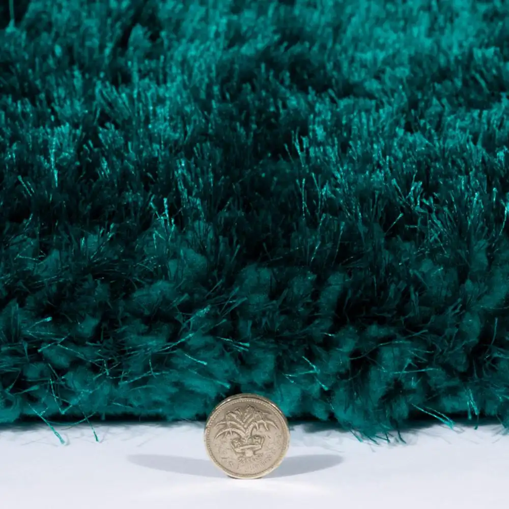 Sophia Shaggy Teal Rug - Image 4