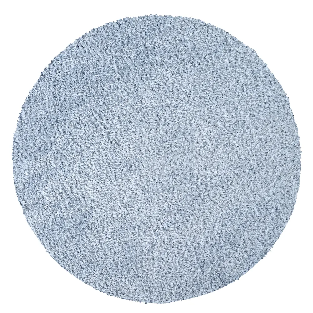 Soso Shaggy Solid Color Plush Pile Blue Rug - Image 10