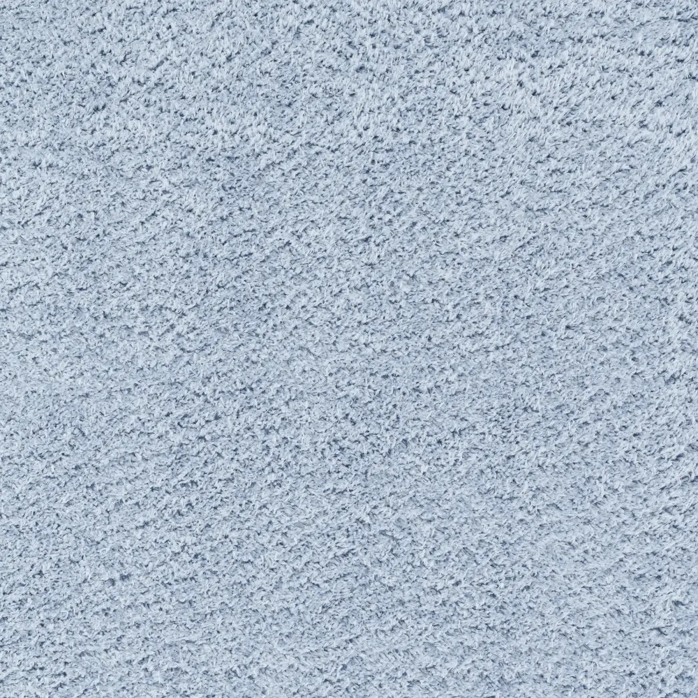 Soso Shaggy Solid Color Plush Pile Blue Rug - Image 8