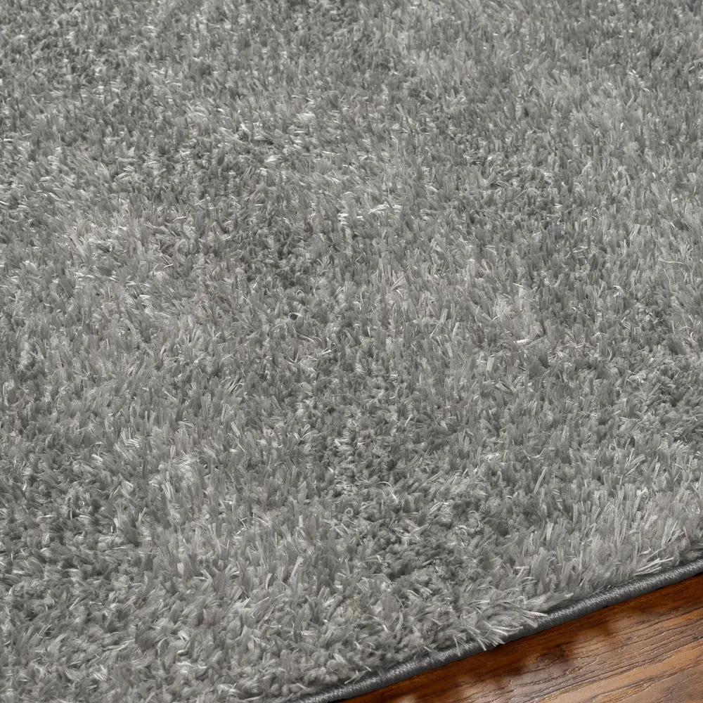 Soso Shaggy Solid Color Plush Pile Dark Grey Rug - Image 9