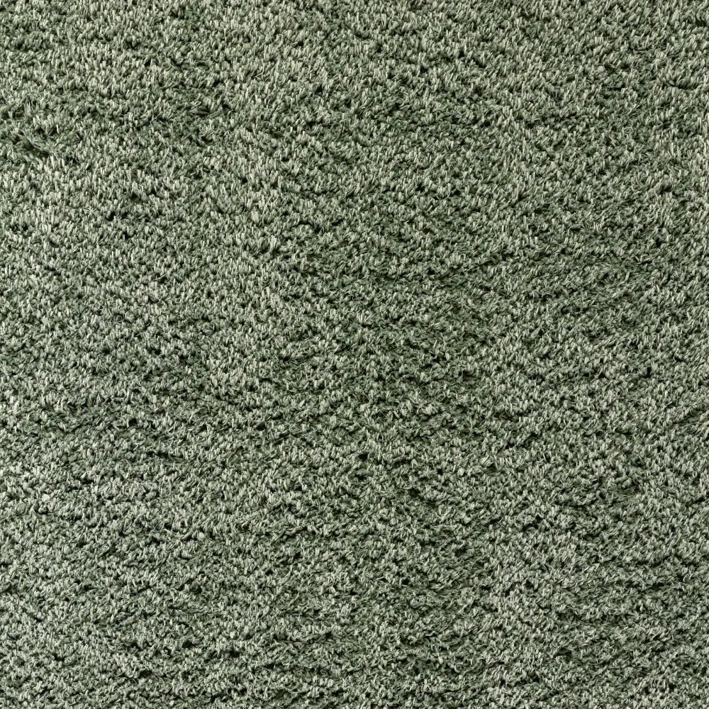 Soso Shaggy Solid Color Plush Pile Green Rug - Image 2