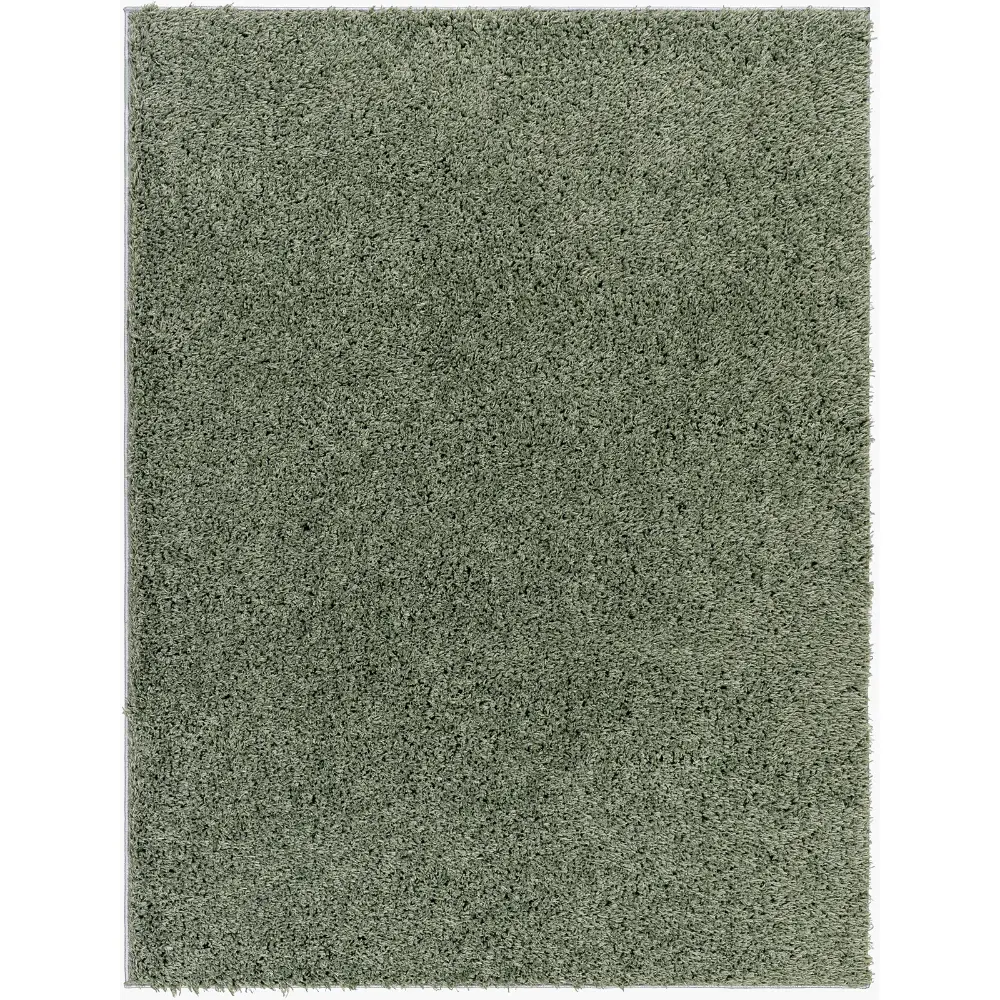 Soso Shaggy Solid Color Plush Pile Green Rug - Image 5