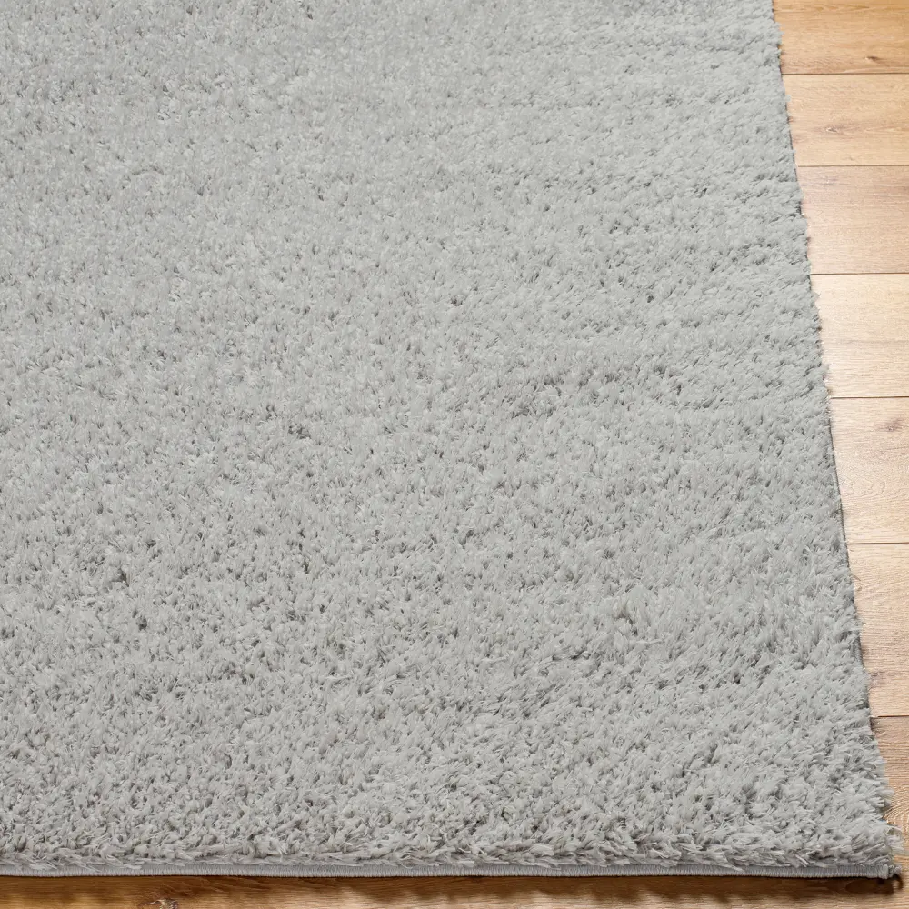 Soso Shaggy Solid Color Plush Pile Light Grey Rug - Image 12