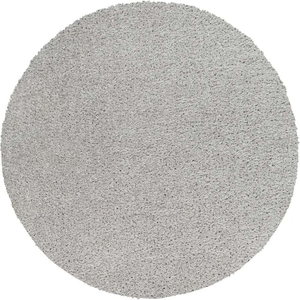 Soso Shaggy Solid Color Plush Pile Light Grey Rug - Image 9