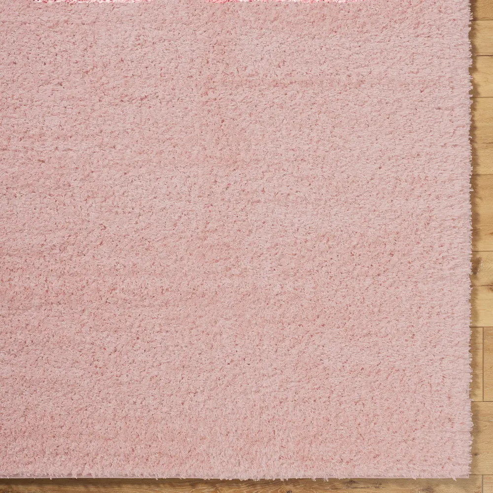Soso Shaggy Solid Color Plush Pile Pink Rug - Image 4