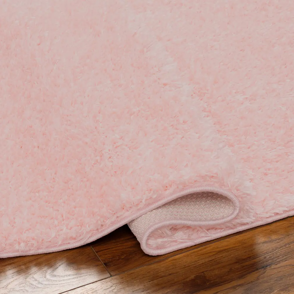 Soso Shaggy Solid Color Plush Pile Pink Rug - Image 2