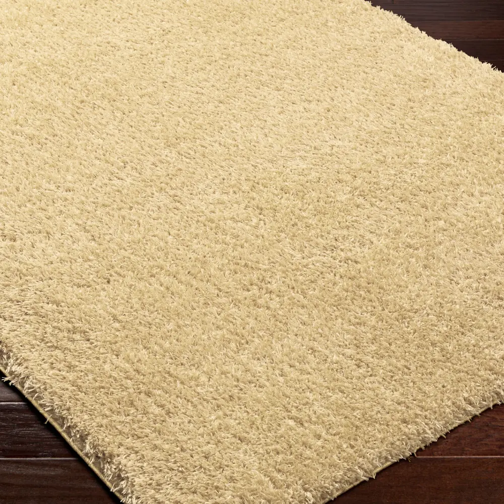 Soso Shaggy Solid Color Plush Pile Yellow Rug - Image 7