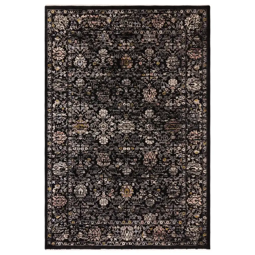 Sovereign Black Vintage Floral 01 Rug - Image 5