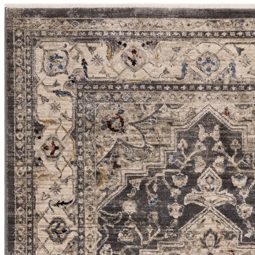 Sovereign Charcoal Medallion 05 Rug - Image 4