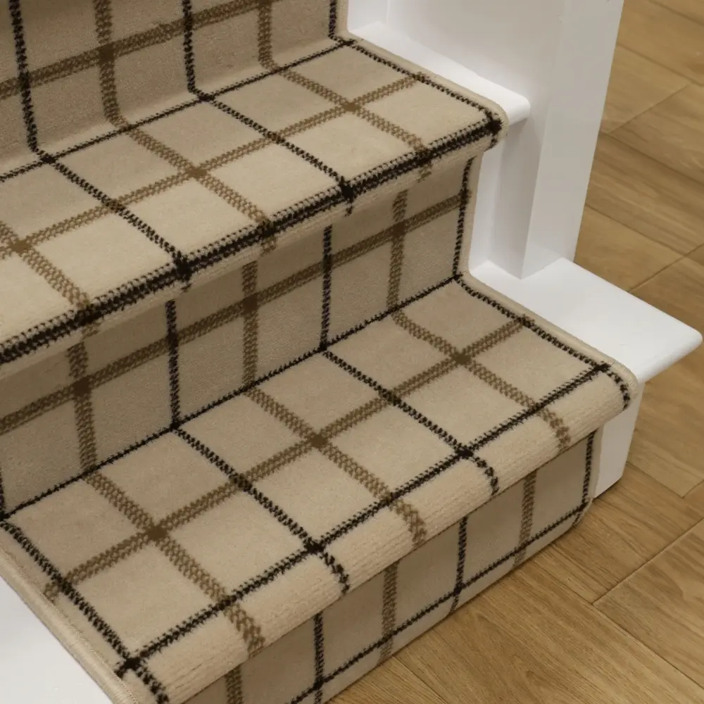 Stair Runners Maestro Stair Runner Check Natural - Image 3