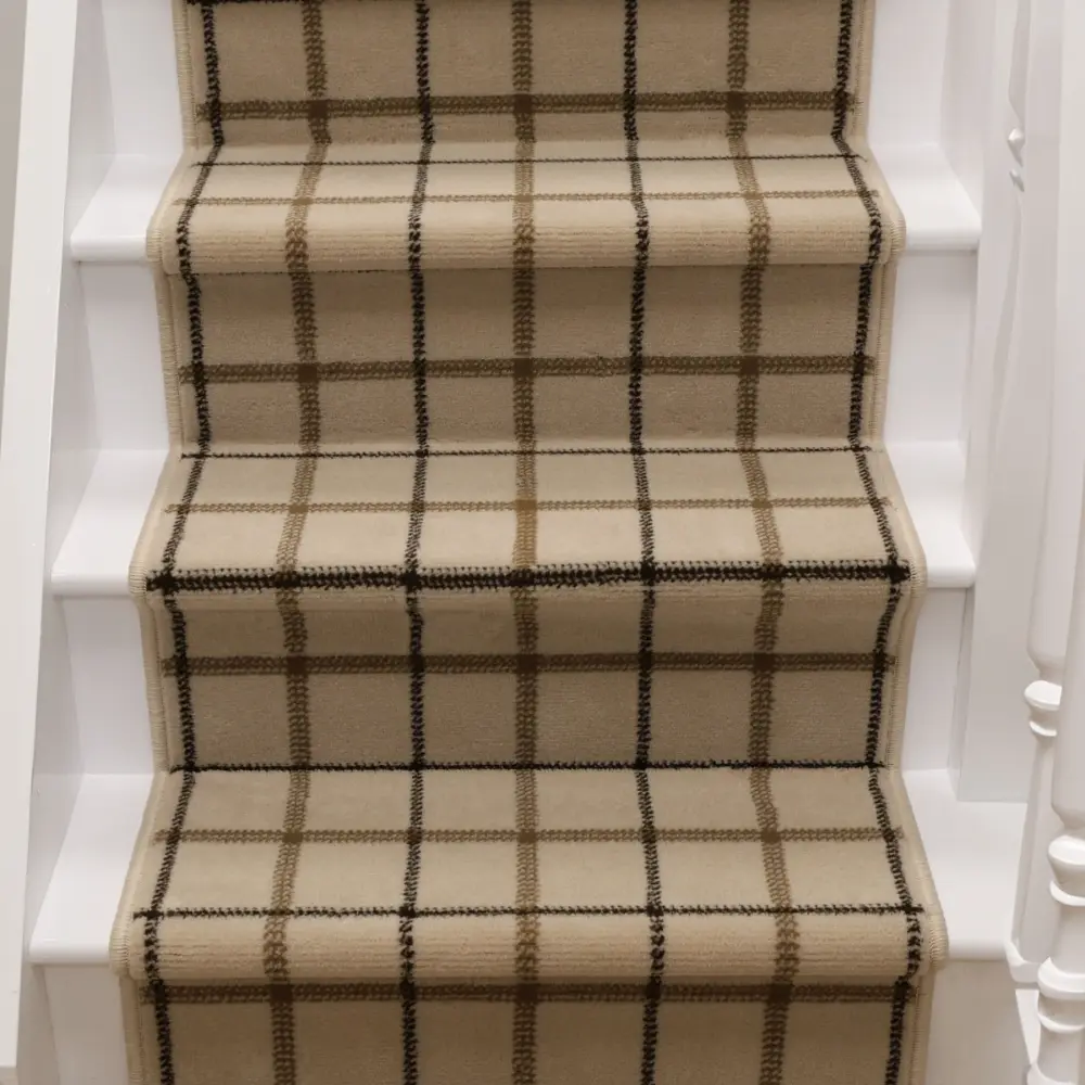 Stair Runners Maestro Stair Runner Check Natural - Image 5