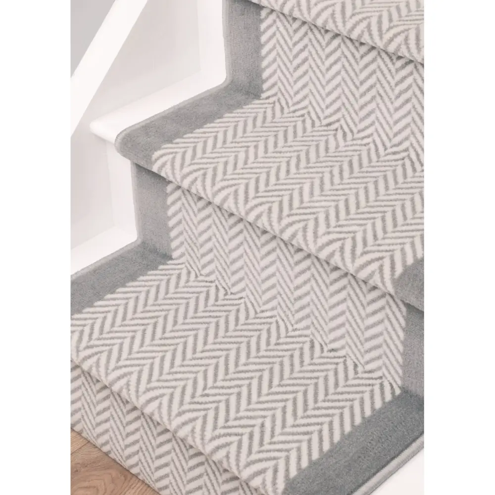 Stair Runners Maestro Stair Runner Herringbone Grey - Image 2