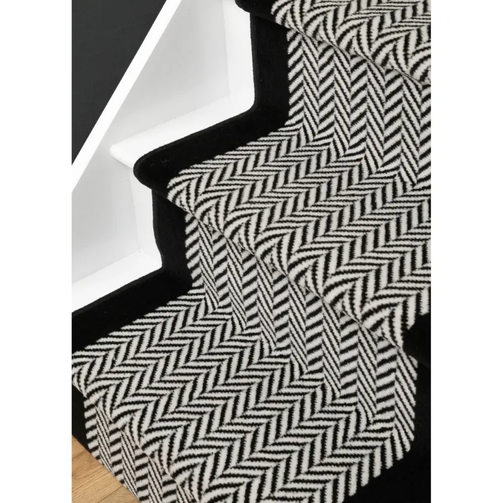 Stair Runners Maestro Stair Runner Herringbone Mono - Image 3