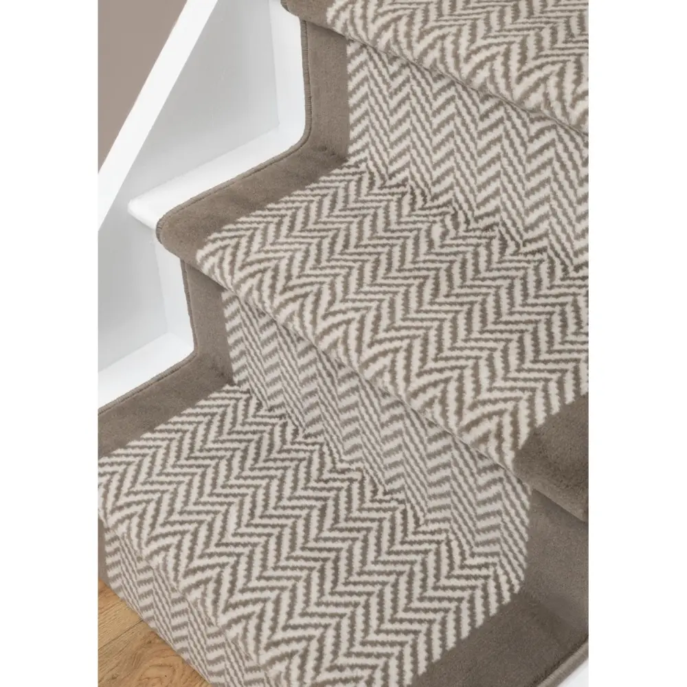 Stair Runners Maestro Stair Runner Herringbone Taupe - Image 2