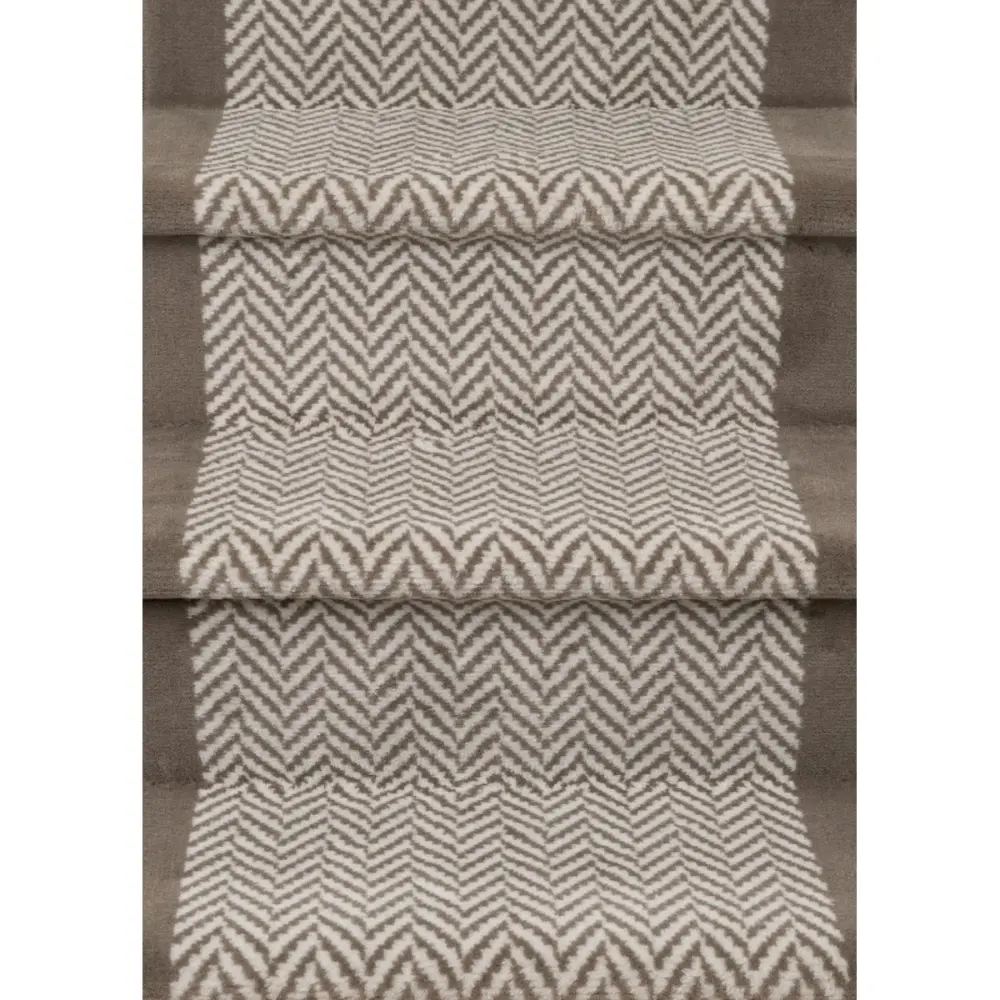 Stair Runners Maestro Stair Runner Herringbone Taupe - Image 3