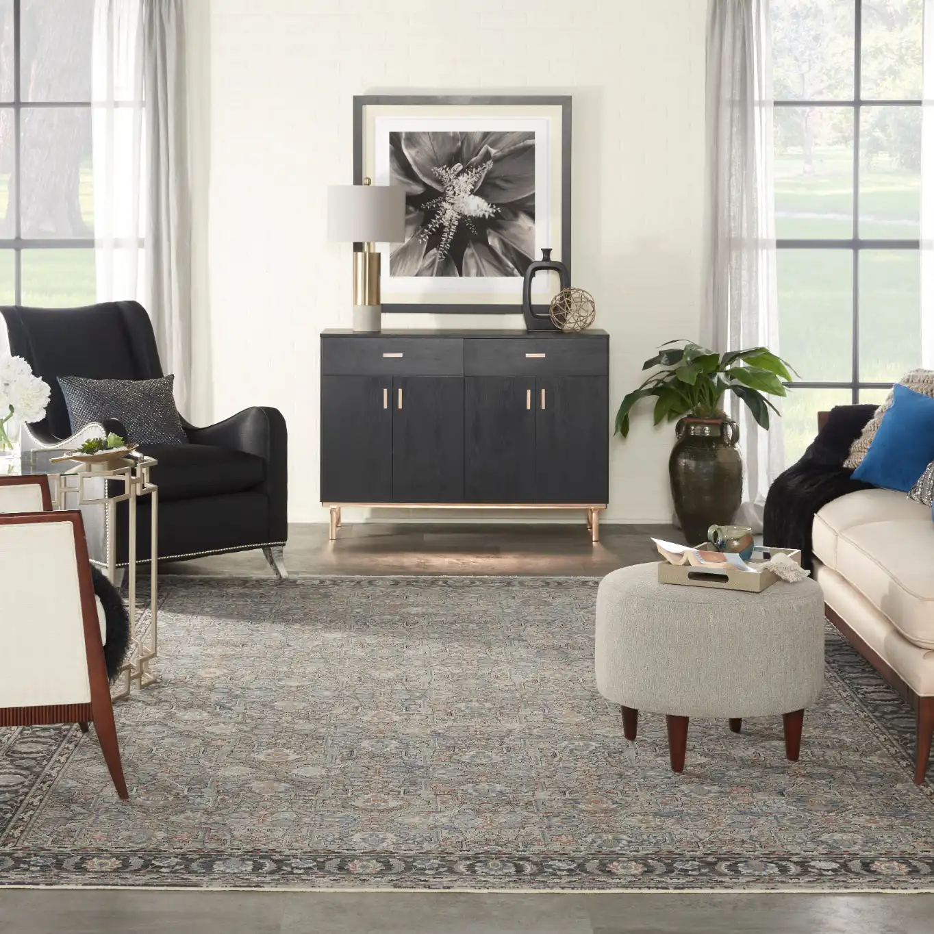Starry Nights STN10 Grey Navy Rug