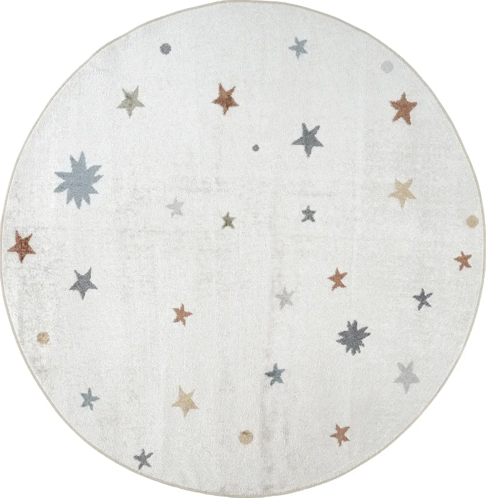 Stella Kids Machine Washable Multicolour/Beige Bedroom Rug - Image 10
