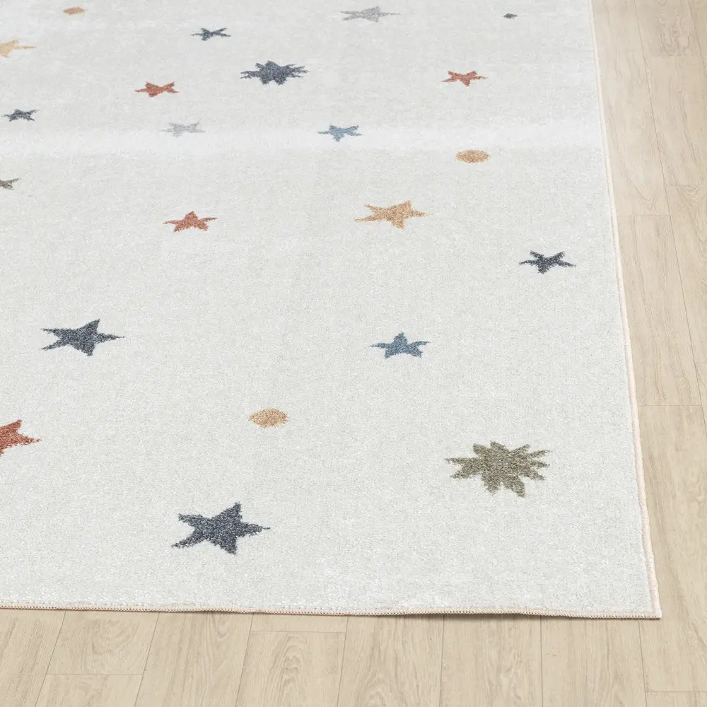 Stella Kids Machine Washable Multicolour/Beige Bedroom Rug - Image 14