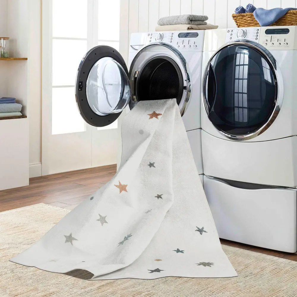 Stella Kids Machine Washable Multicolour/Beige Bedroom Rug - Image 3