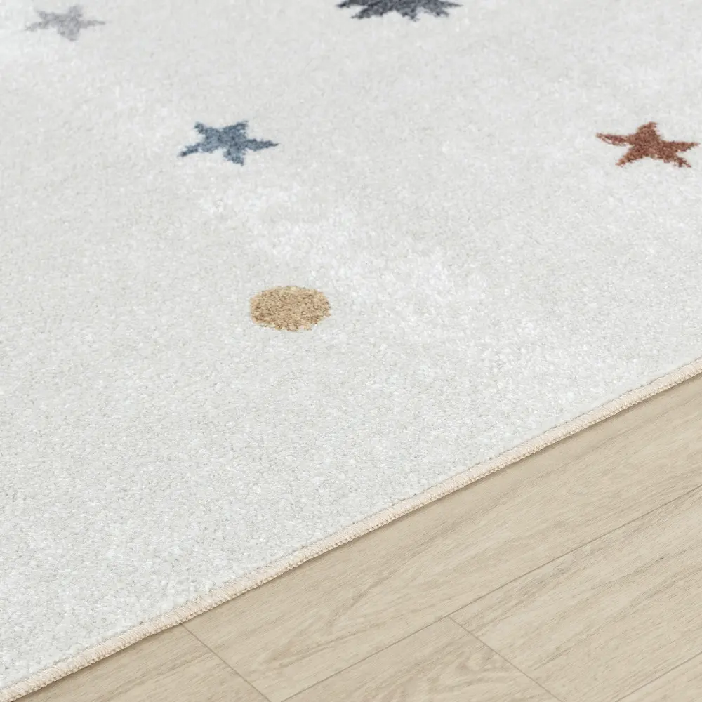 Stella Kids Machine Washable Multicolour/Beige Bedroom Rug - Image 4