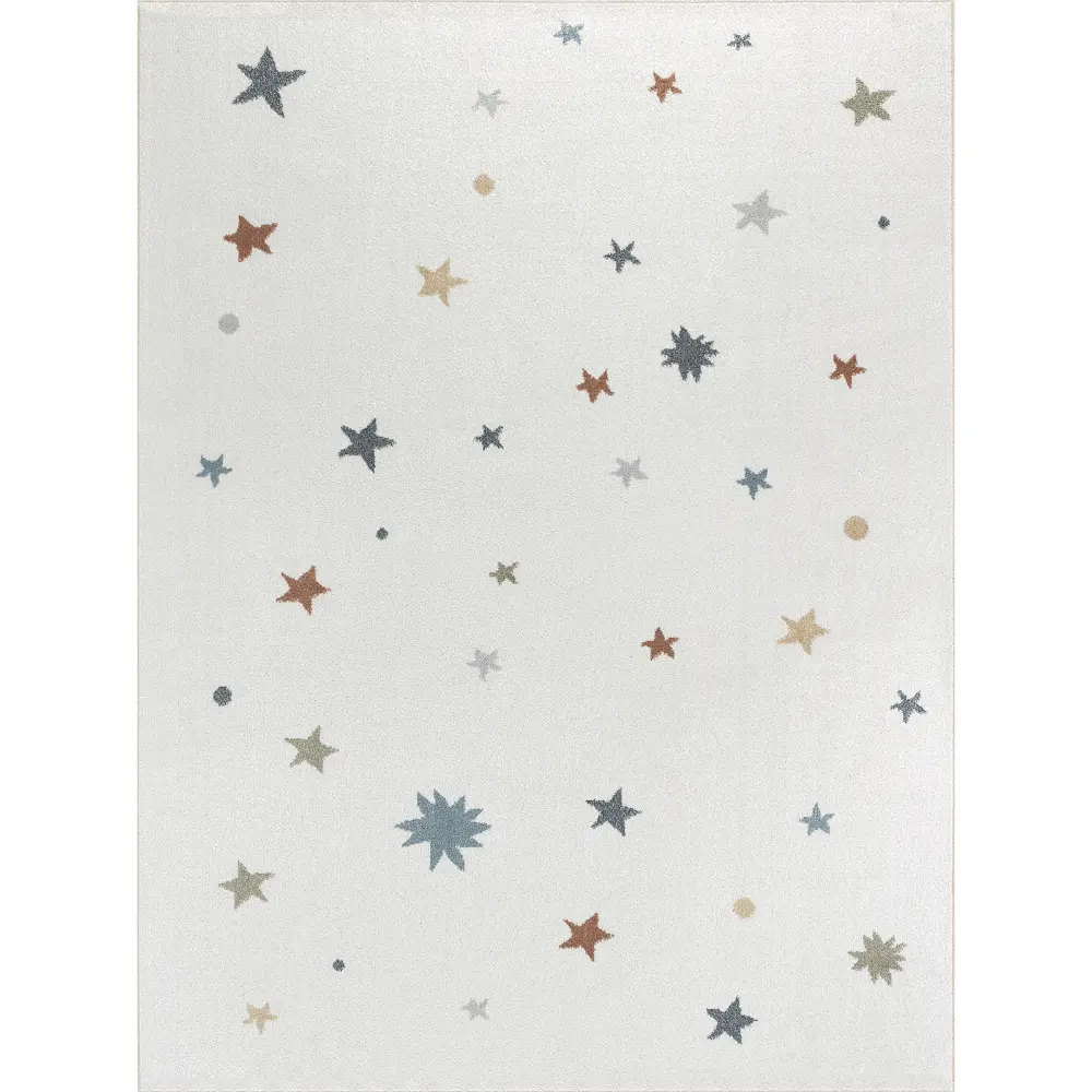 Stella Kids Machine Washable Multicolour/Beige Bedroom Rug - Image 5