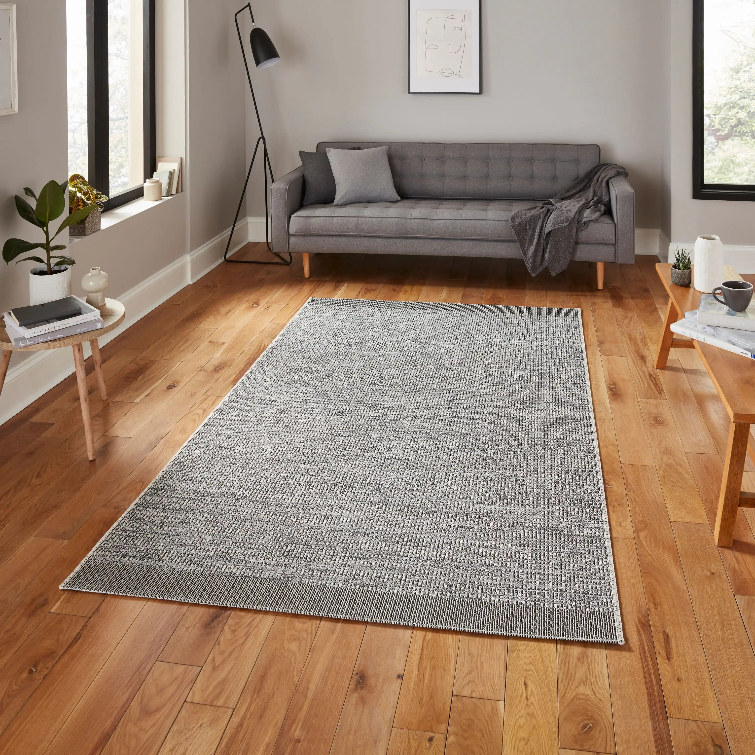 Stitch Outdoor Stitch 9682 Grey Black Rug - Image 5