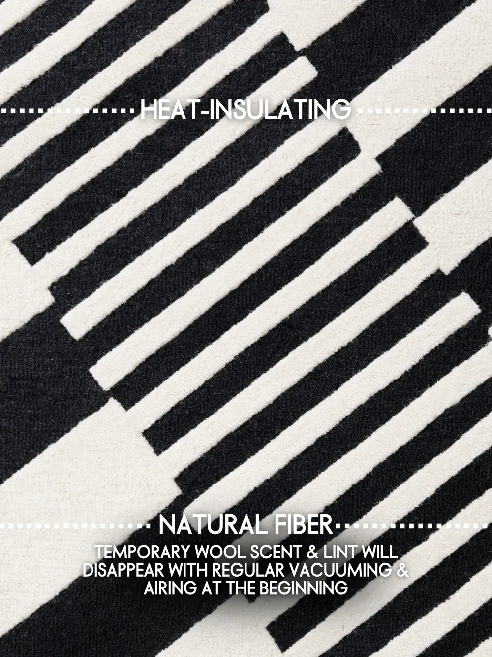Stryve Woolen Rug Flux Black White 106359 - Image 5