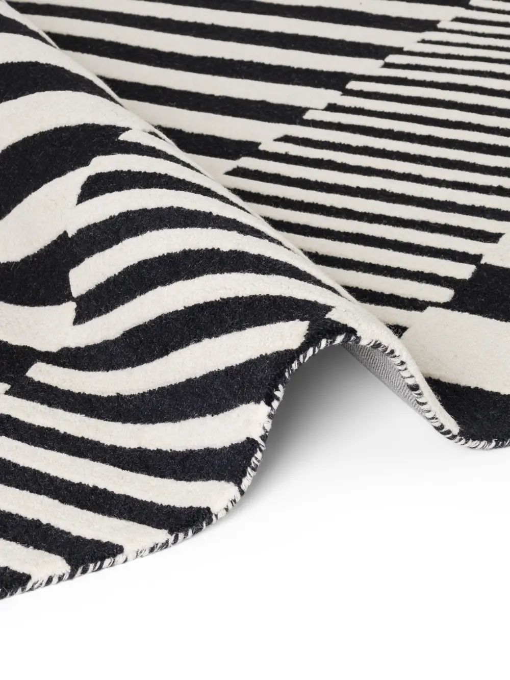 Stryve Woolen Rug Flux Black White 106359 - Image 6