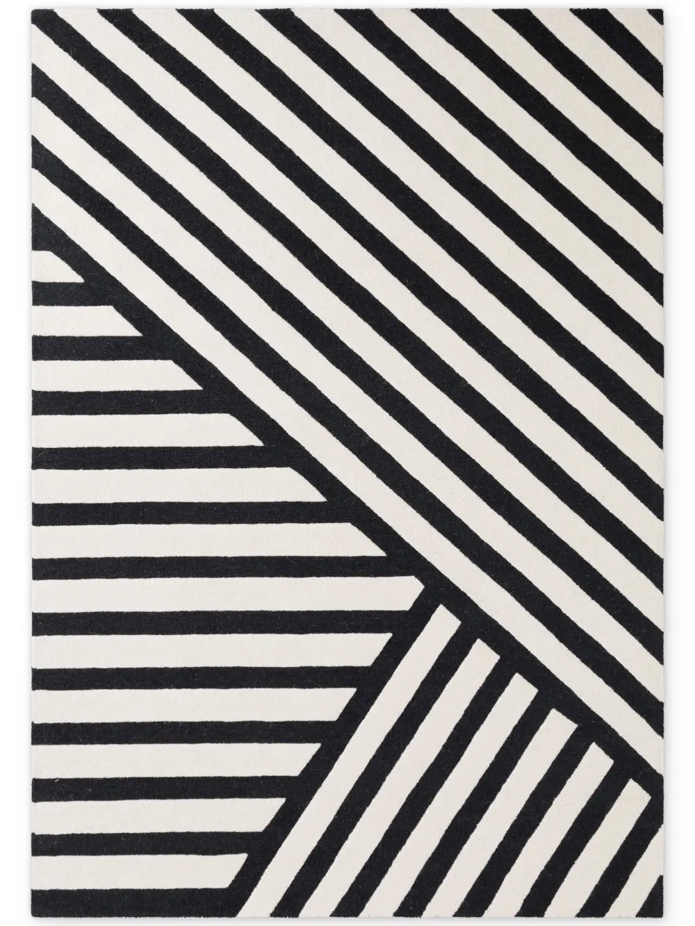 Stryve Woolen Rug Noir Black White 106358 - Image 3