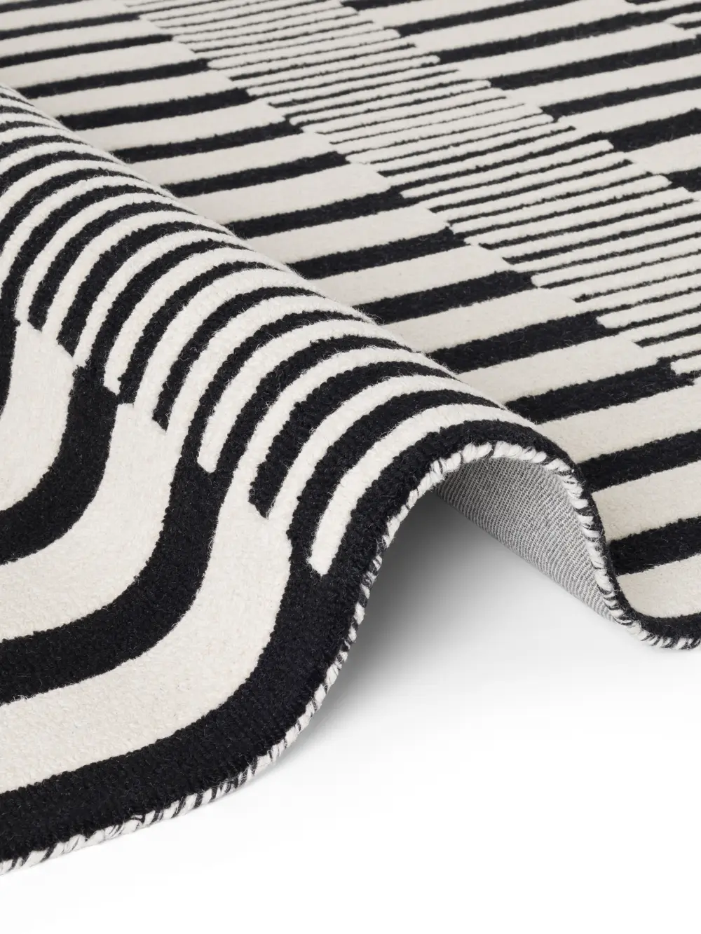 Stryve Woolen Rug Pulse Black White 106360 - Image 5