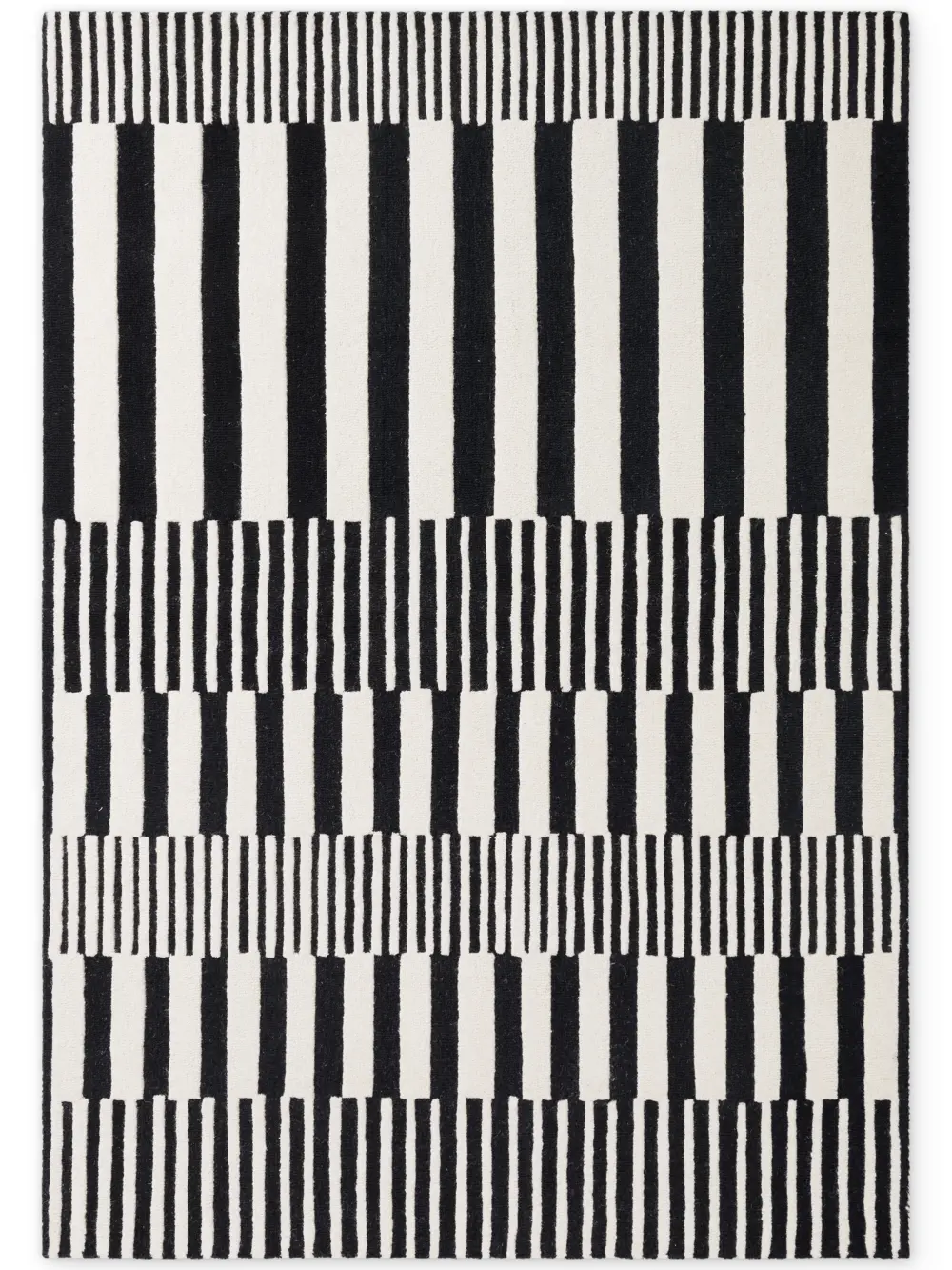 Stryve Woolen Rug Pulse Black White 106360 - Image 8