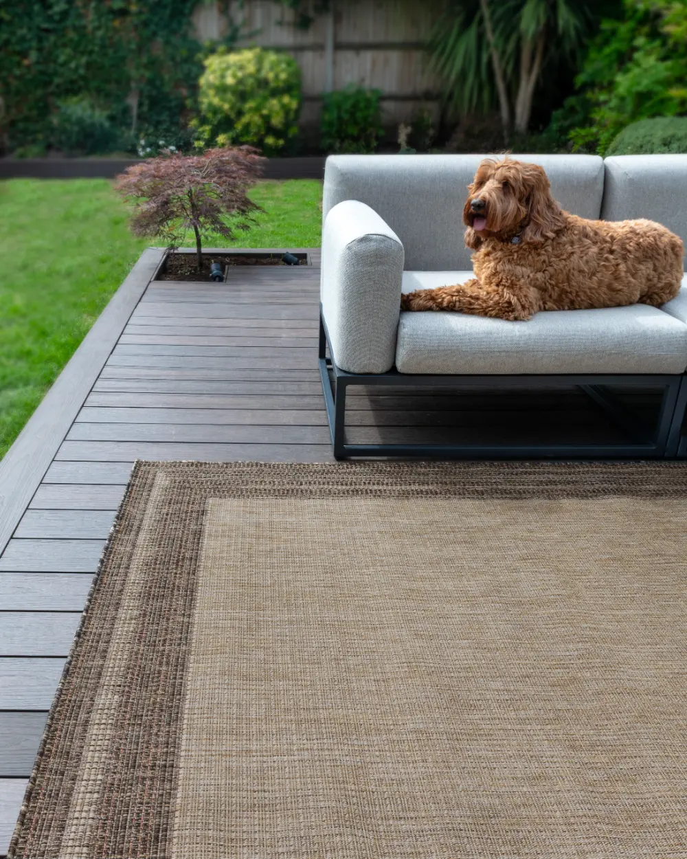SUMAC Indoor Outdoor SUM102 Beige Brown Rug - Image 4