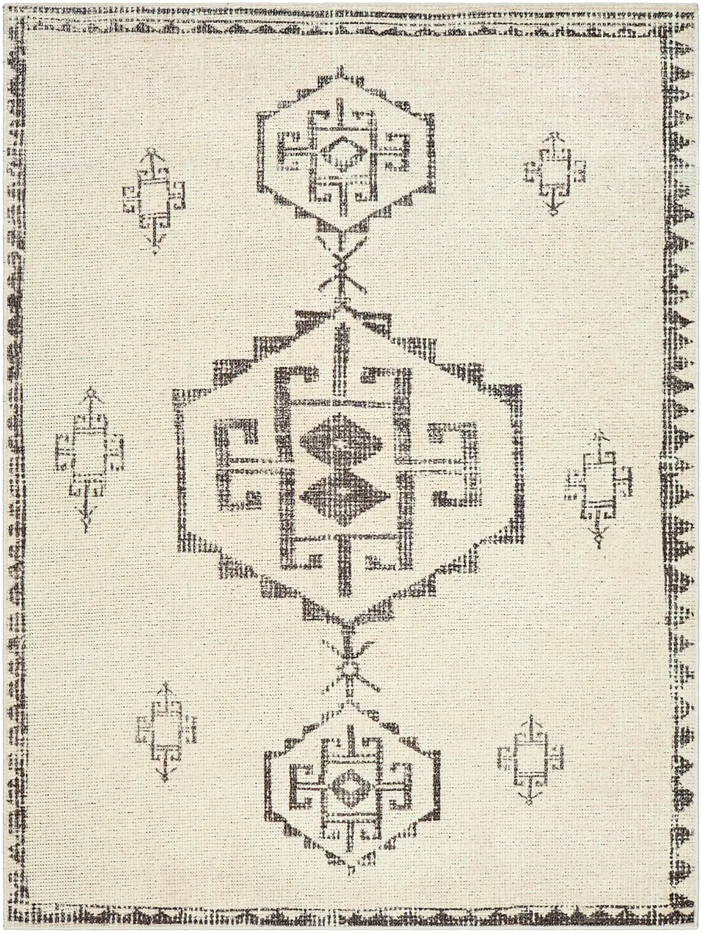 Solana Becki Owens X Livabliss Global Berber Ivory/Black Rug - Image 6