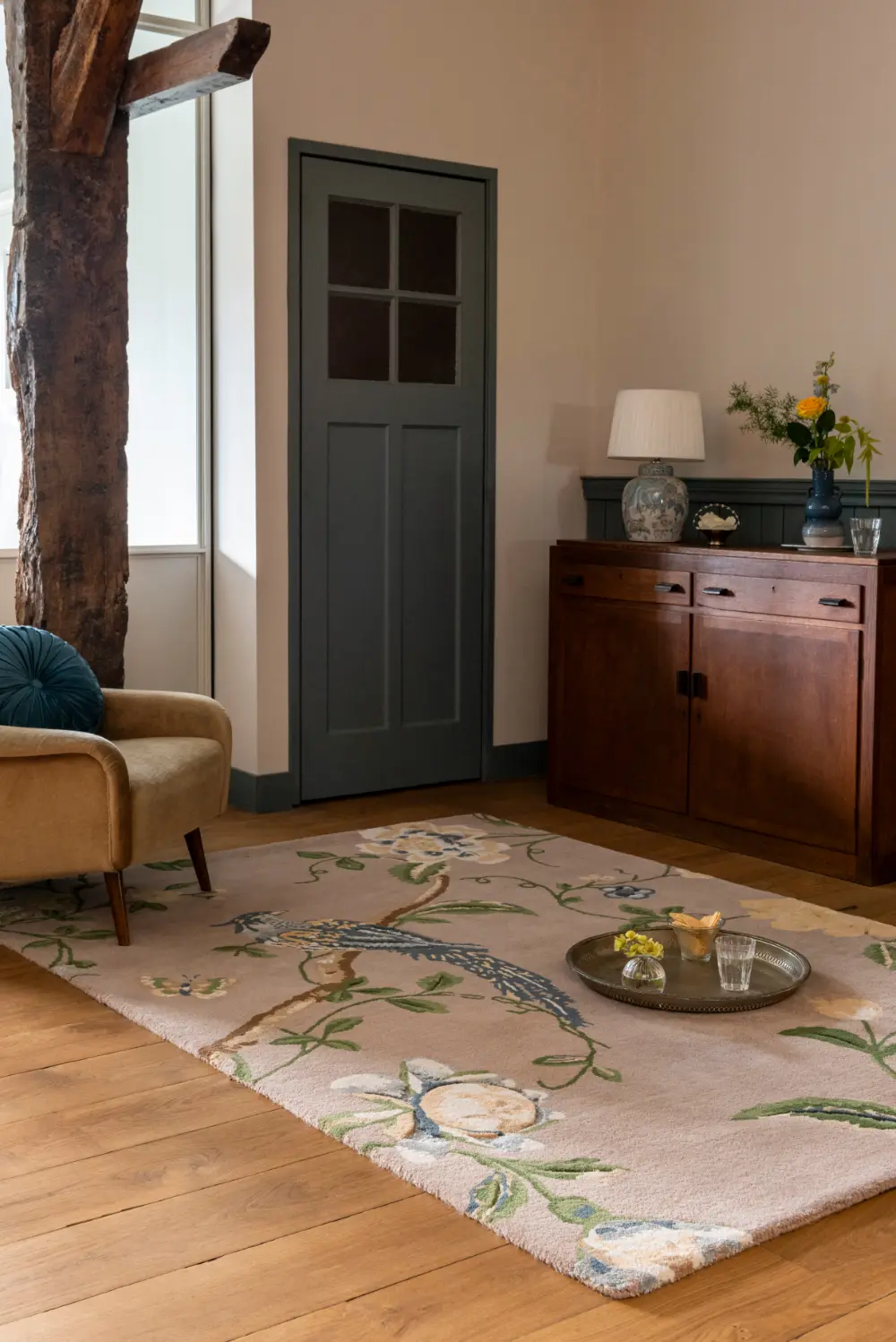 Summer Palace Laura Ashley Truffle/Seaspray 081201 Rug - Image 2