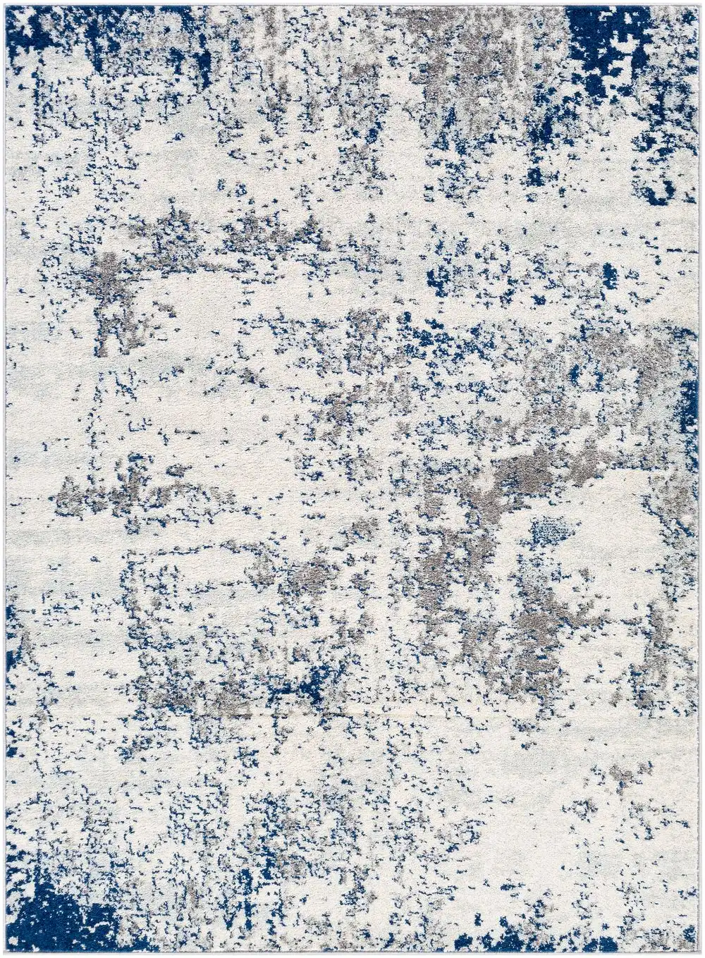 Sarah Abstract Modern Marble Navy/Aqua Rug - Image 8