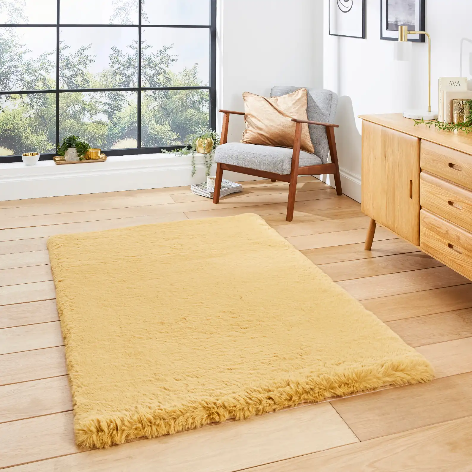 Super Teddy Mustard Rug