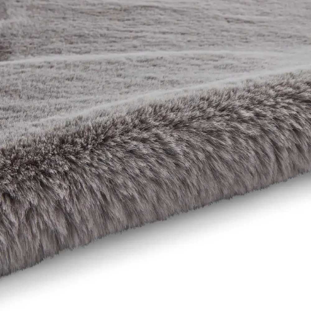 Super Teddy Sheepskin Grey Rug - Image 9