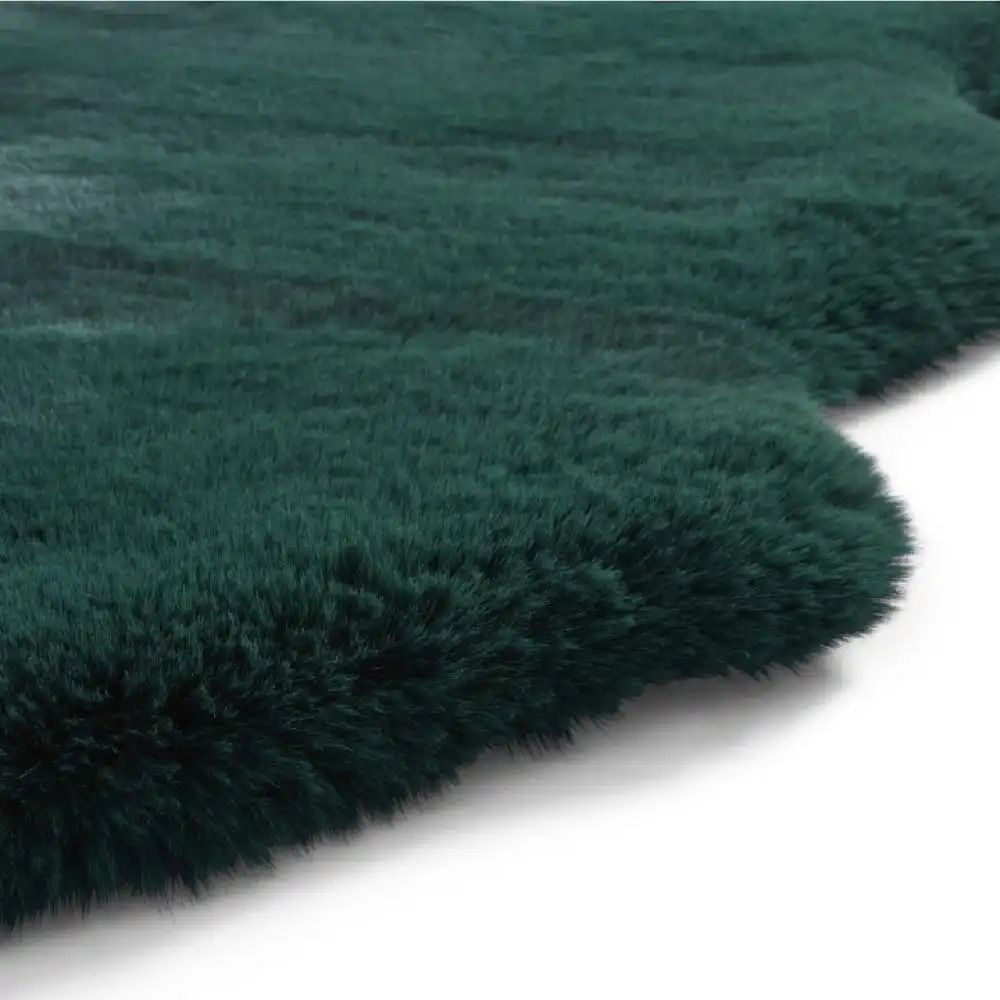 Super Teddy Sheepskin Jewel Green Rug - Image 4
