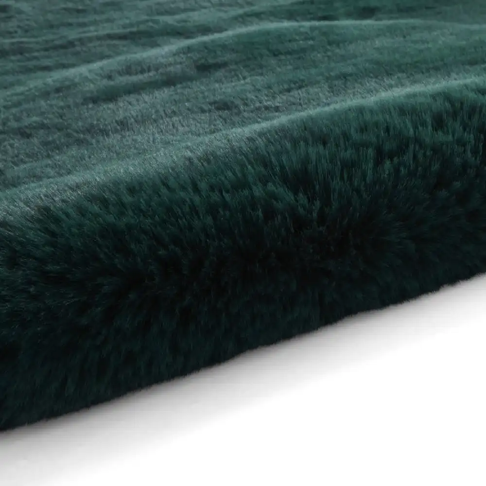 Super Teddy Sheepskin Jewel Green Rug - Image 6