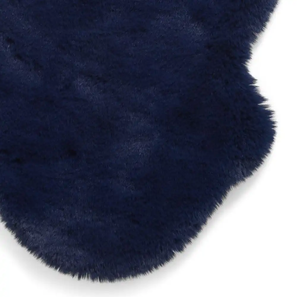 Super Teddy Sheepskin Navy Rug - Image 3