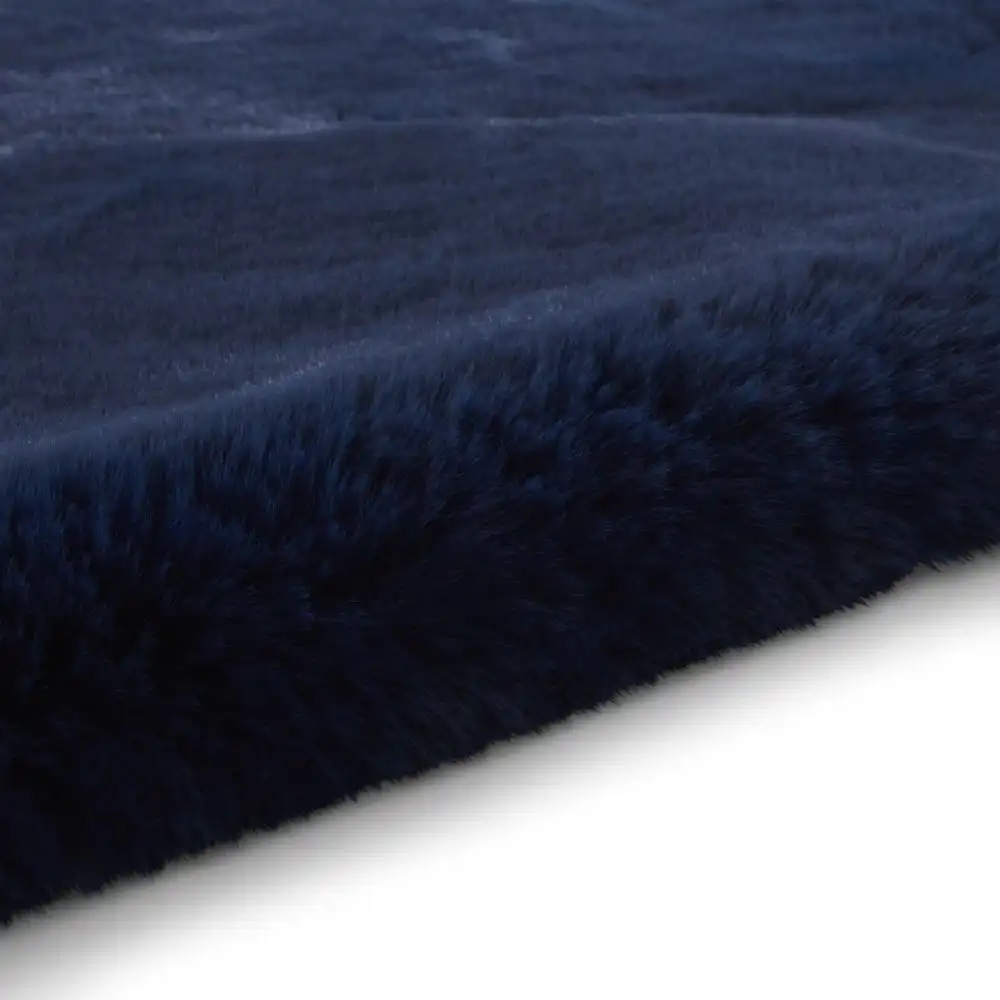 Super Teddy Sheepskin Navy Rug - Image 6
