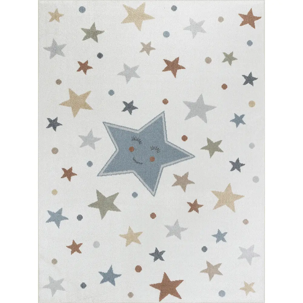 Supermama Kids Machine Washable Multicolour/Blue BedroomRug - Image 5