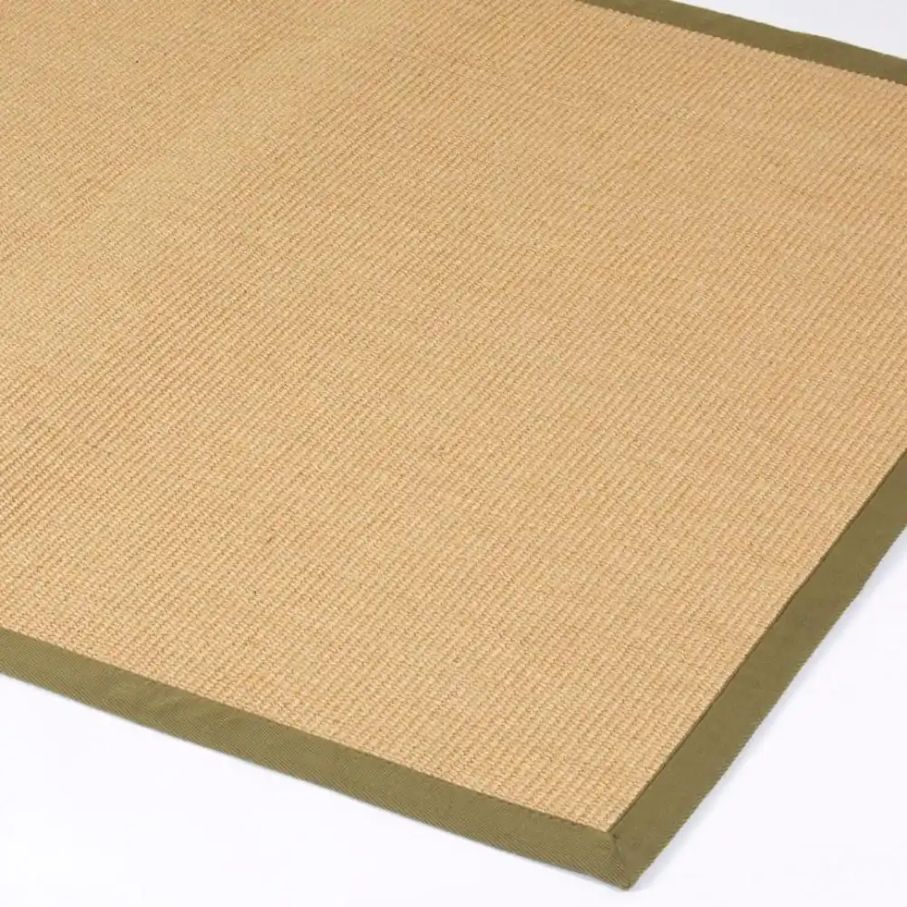 Swinton Sisal Jute Boucle Green Border Rug - Image 2