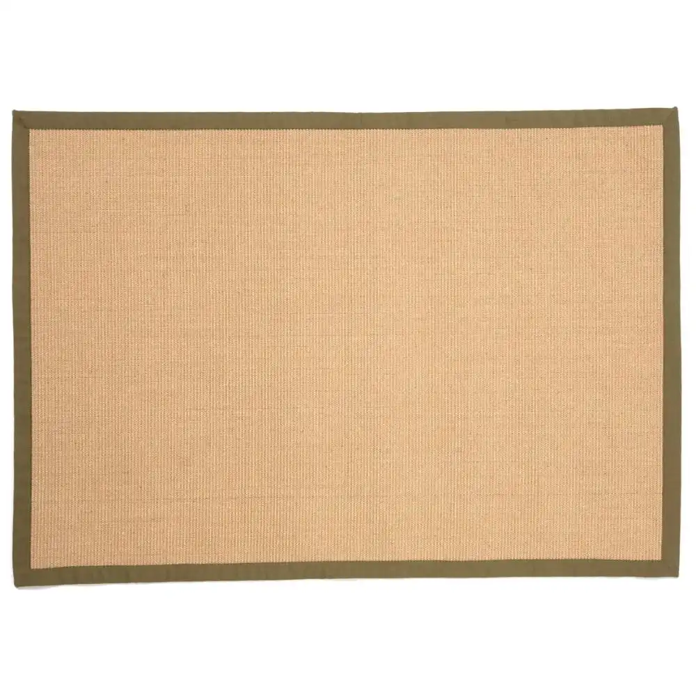Swinton Sisal Jute Boucle Green Border Rug - Image 4