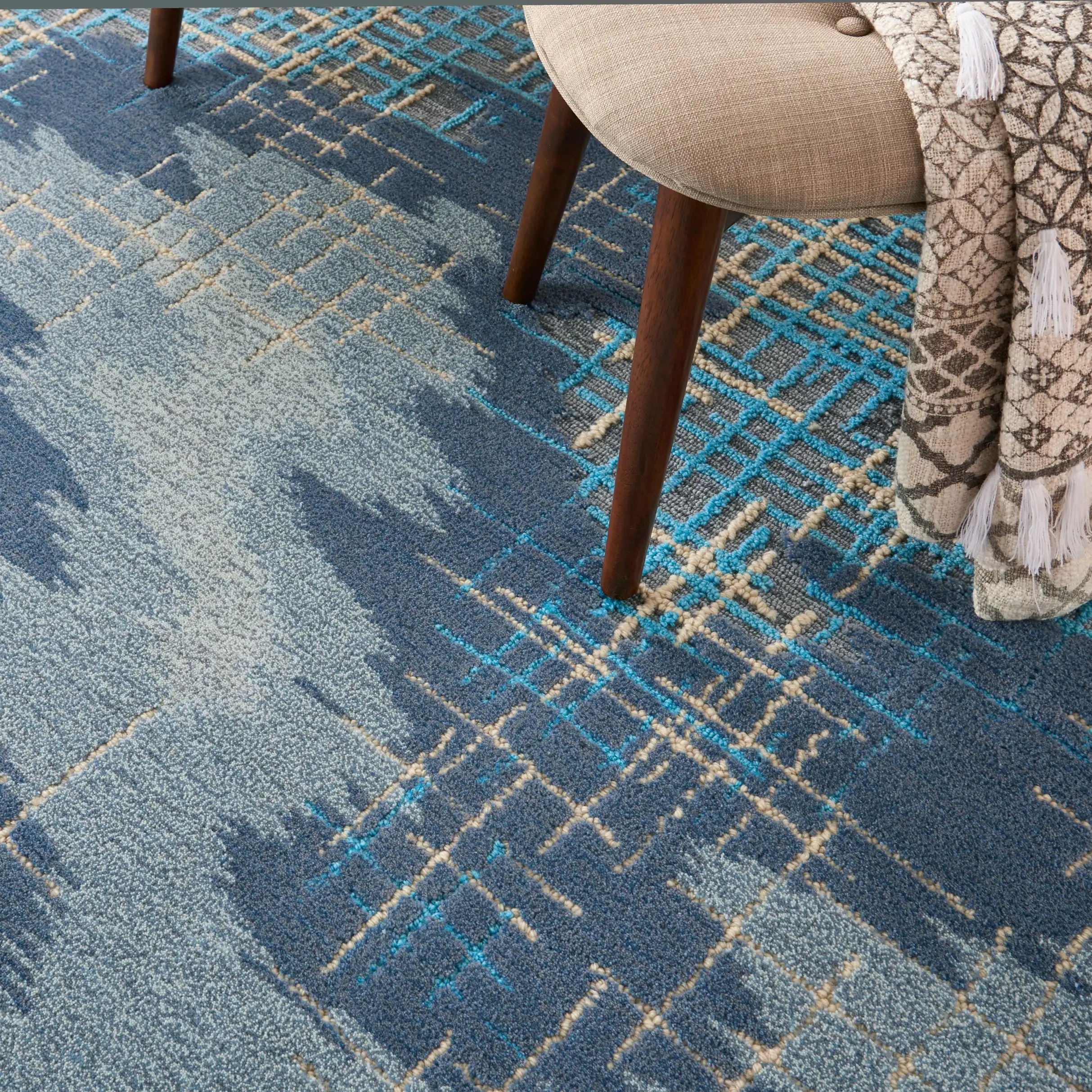 Symmetry SMM08 Blue Beige Rug - Image 3