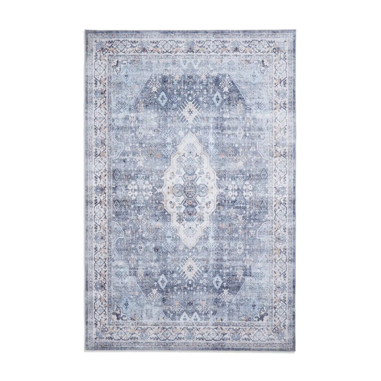 Tabriz Washable H1156 Blue Rug - Image 2