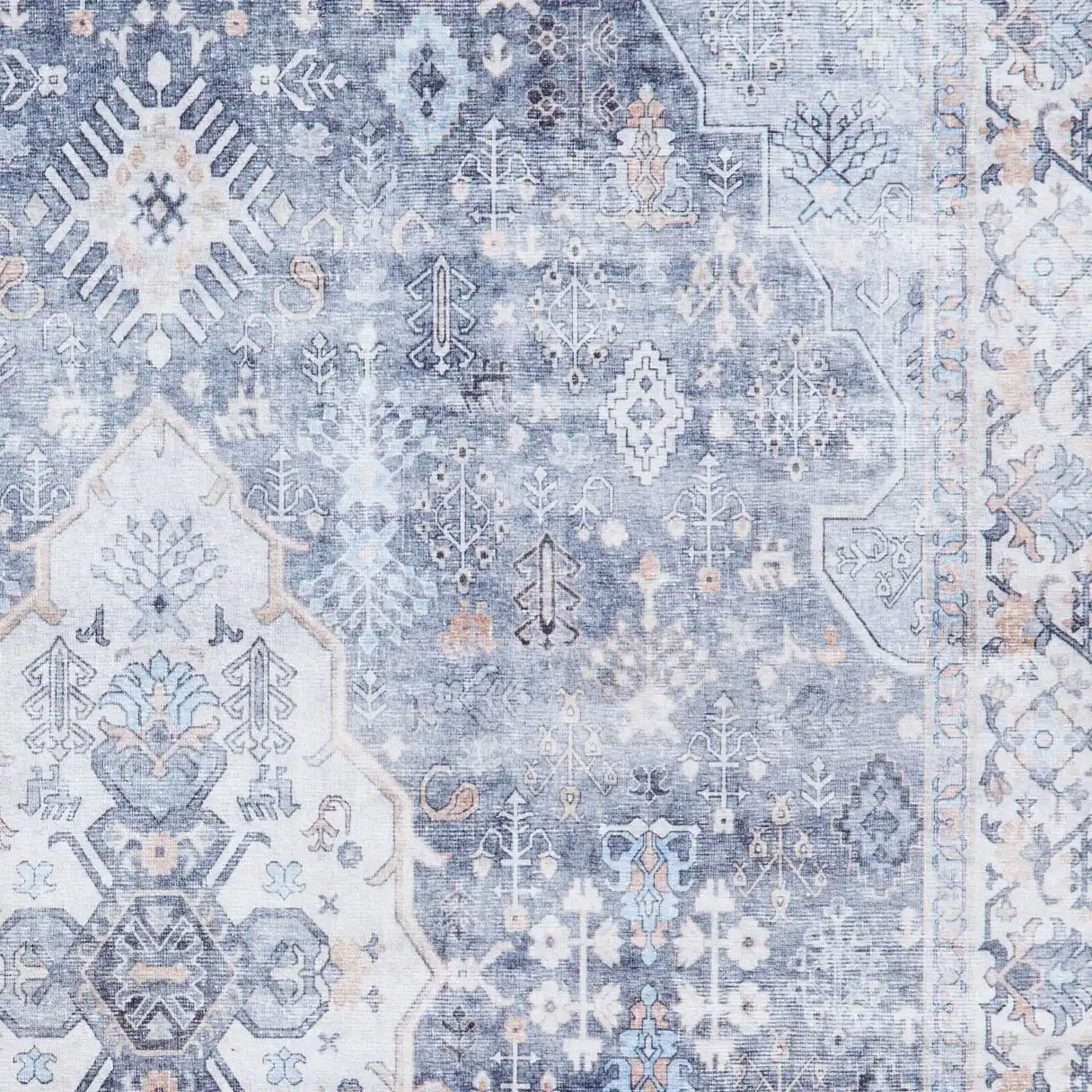Tabriz Washable H1156 Blue Rug - Image 3